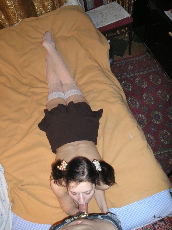 Teen babe deepthroats cock in hot blowjob scene