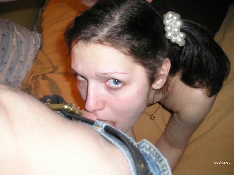 Teen babe deepthroats cock in hot blowjob scene