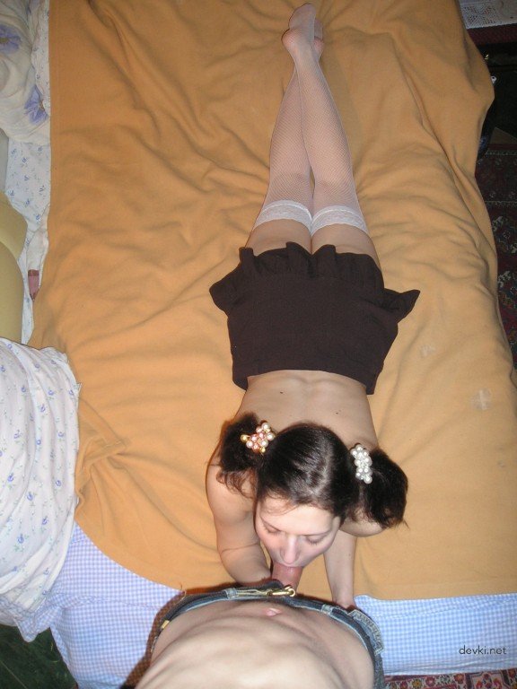 Teen babe deepthroats cock in hot blowjob scene