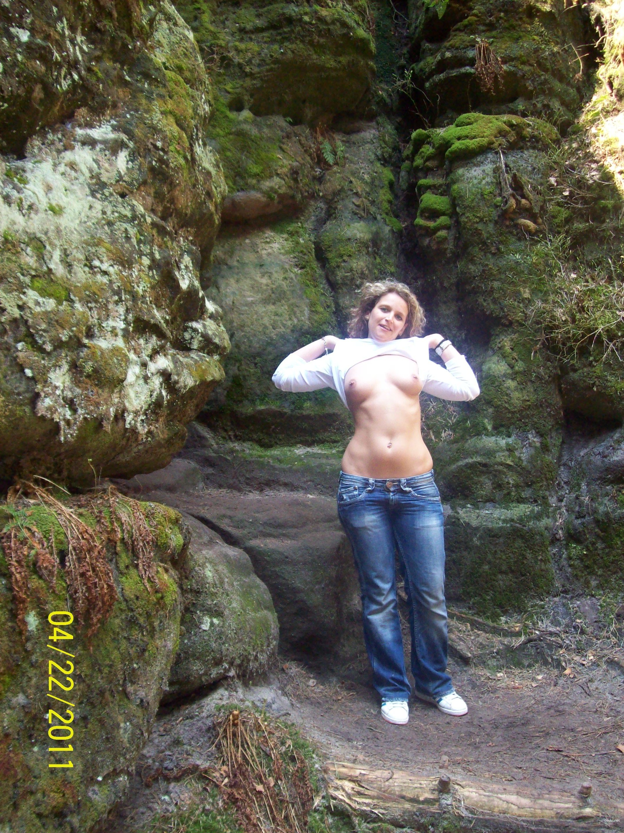 Amateur Photo Reveals Bare Breasts in Provocative Display