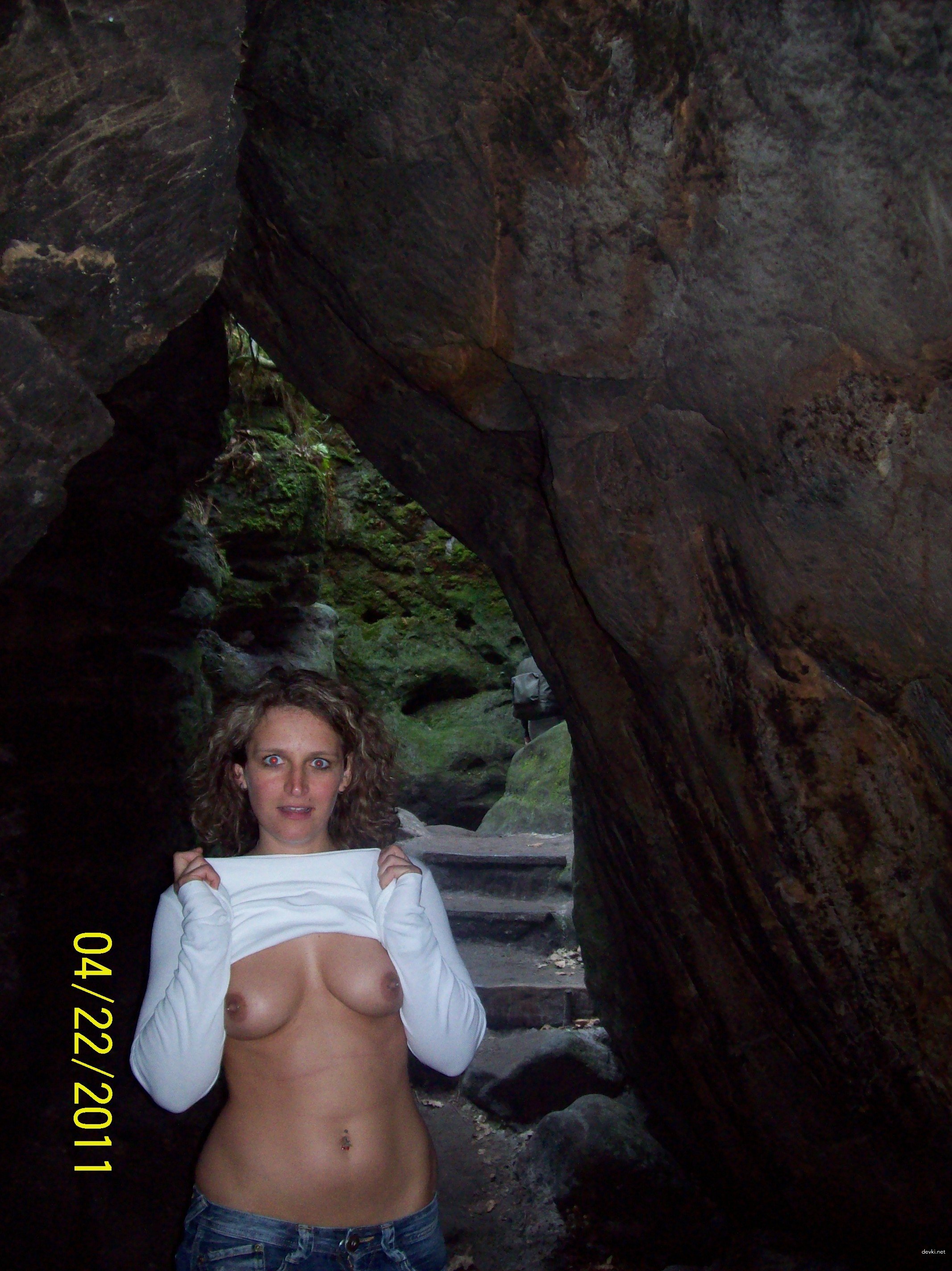 Amateur Photo Reveals Bare Breasts in Provocative Display