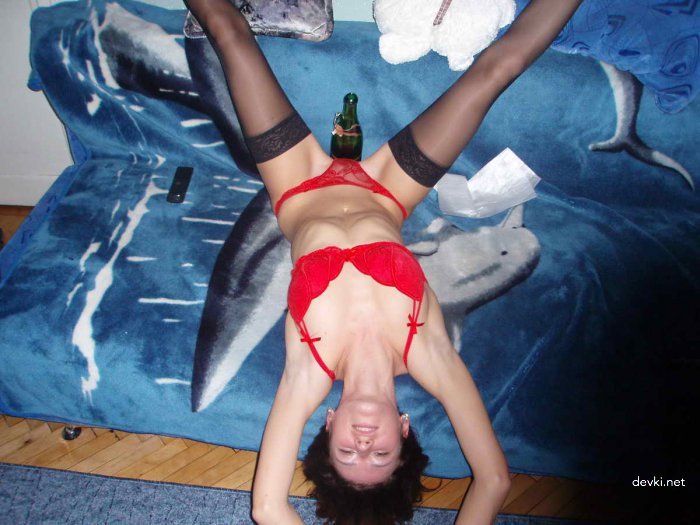 Cute Stockinged Amateur Babe - Explicit Solo Photoshoot