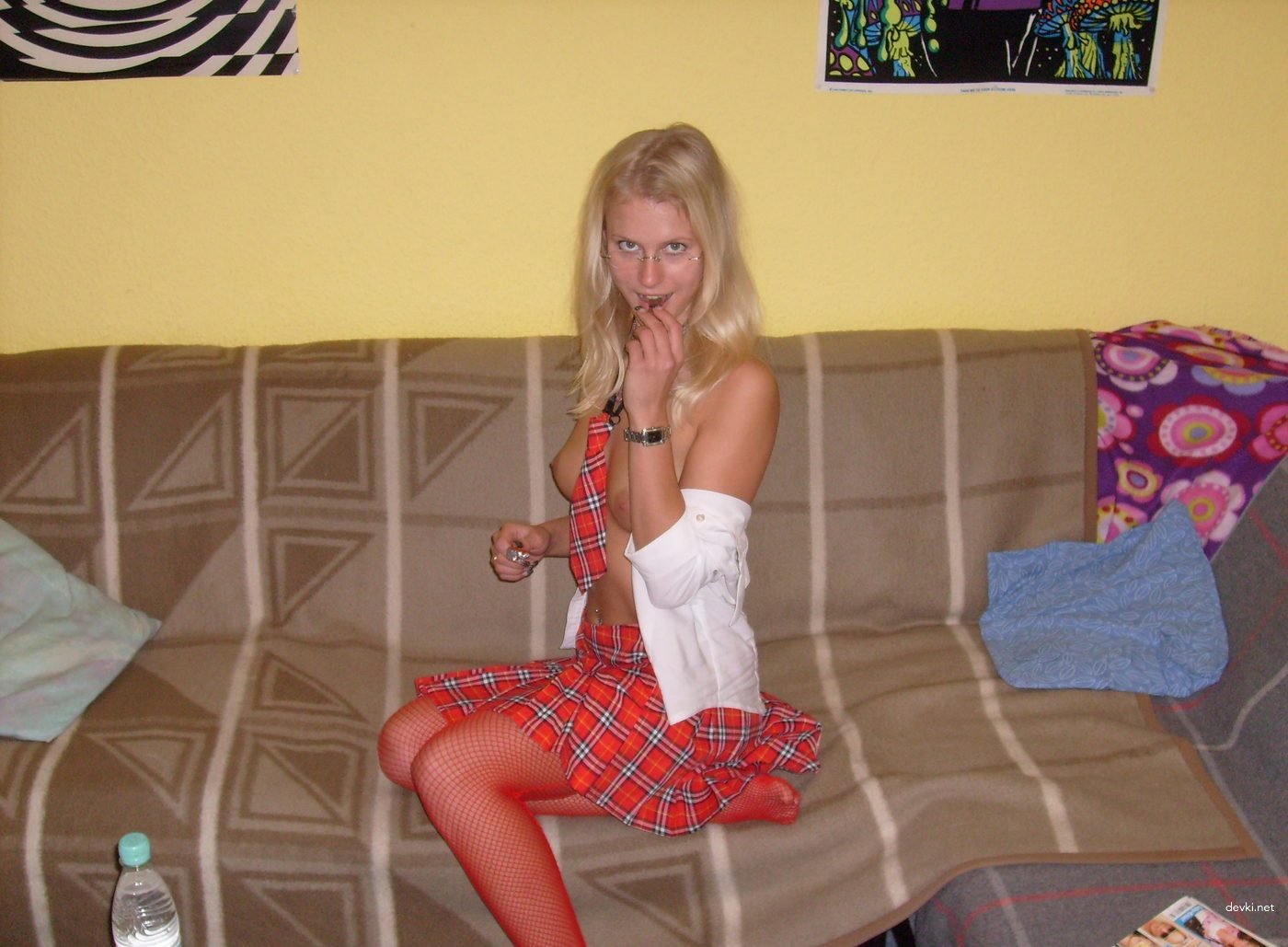 Blonde with Shaved Pussy: Explicit Amateur Photo Collection