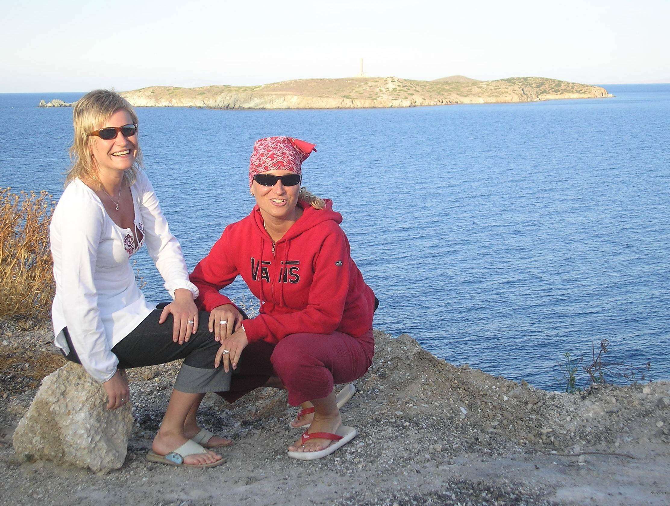 Two Friends on Vacation Enjoying Lesbian Action