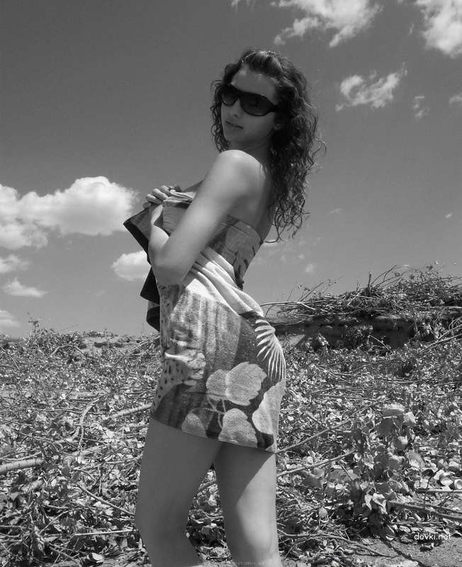 Topless Girl Bathing in the Sea - Explicit Amateur Beach Photo