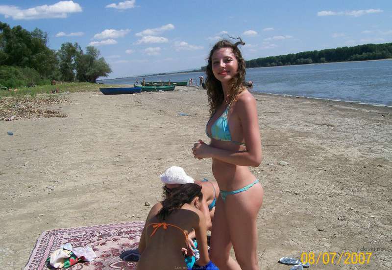 Topless Girl Bathing in the Sea - Explicit Amateur Beach Photo
