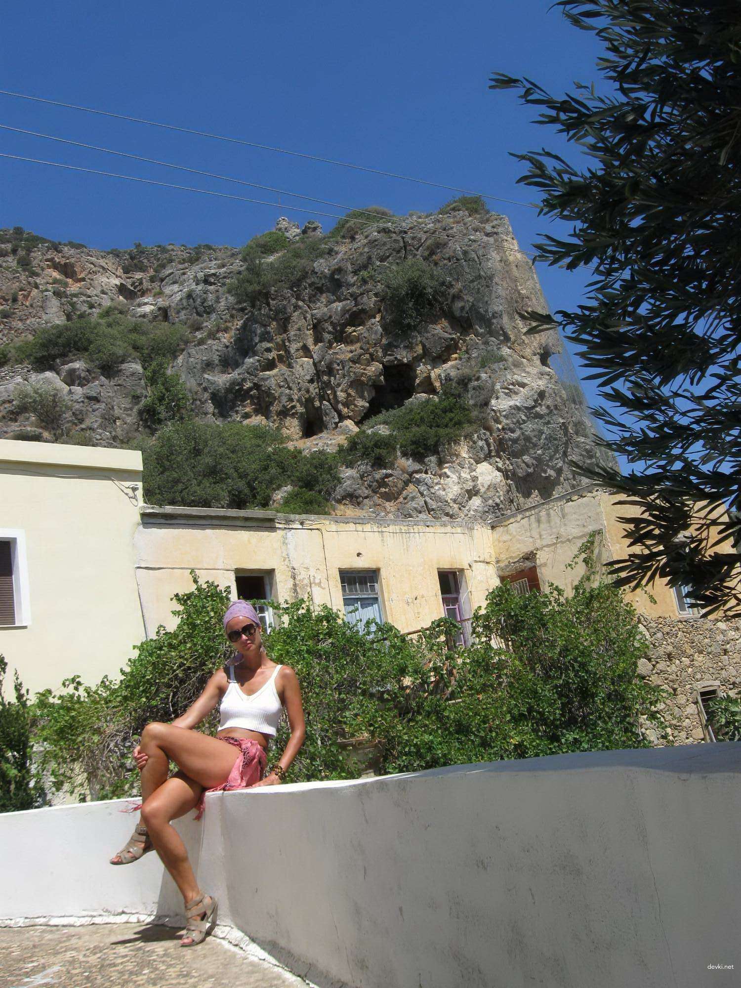 Topless Woman Poses Boldly on Vacation - Amateur Explicit Photo