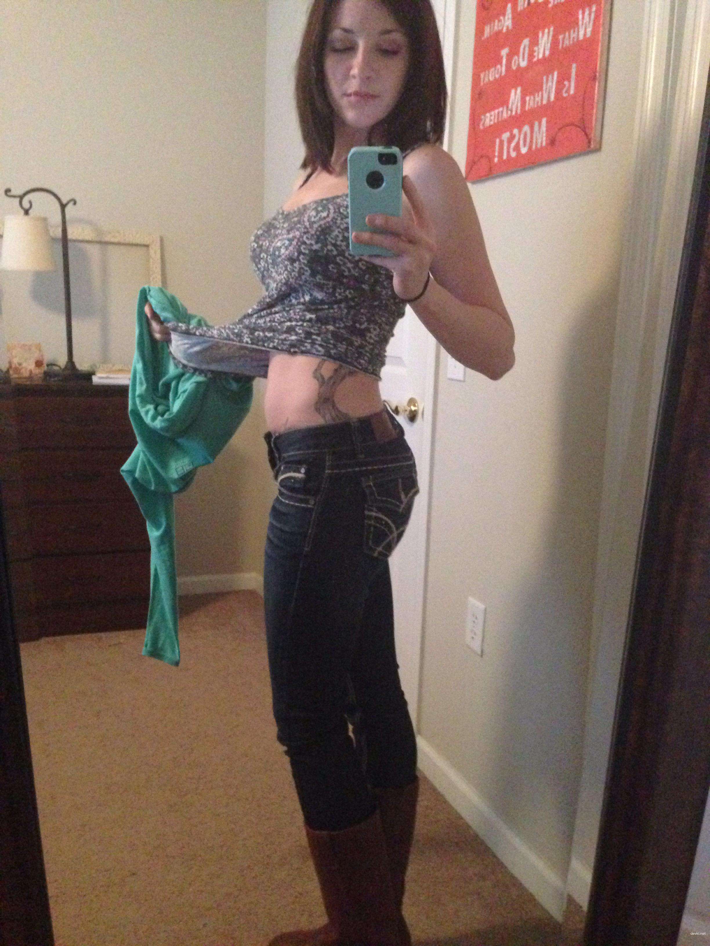 Naked Brunette Amateur Exposed (Part 3) - Uncensored Photos