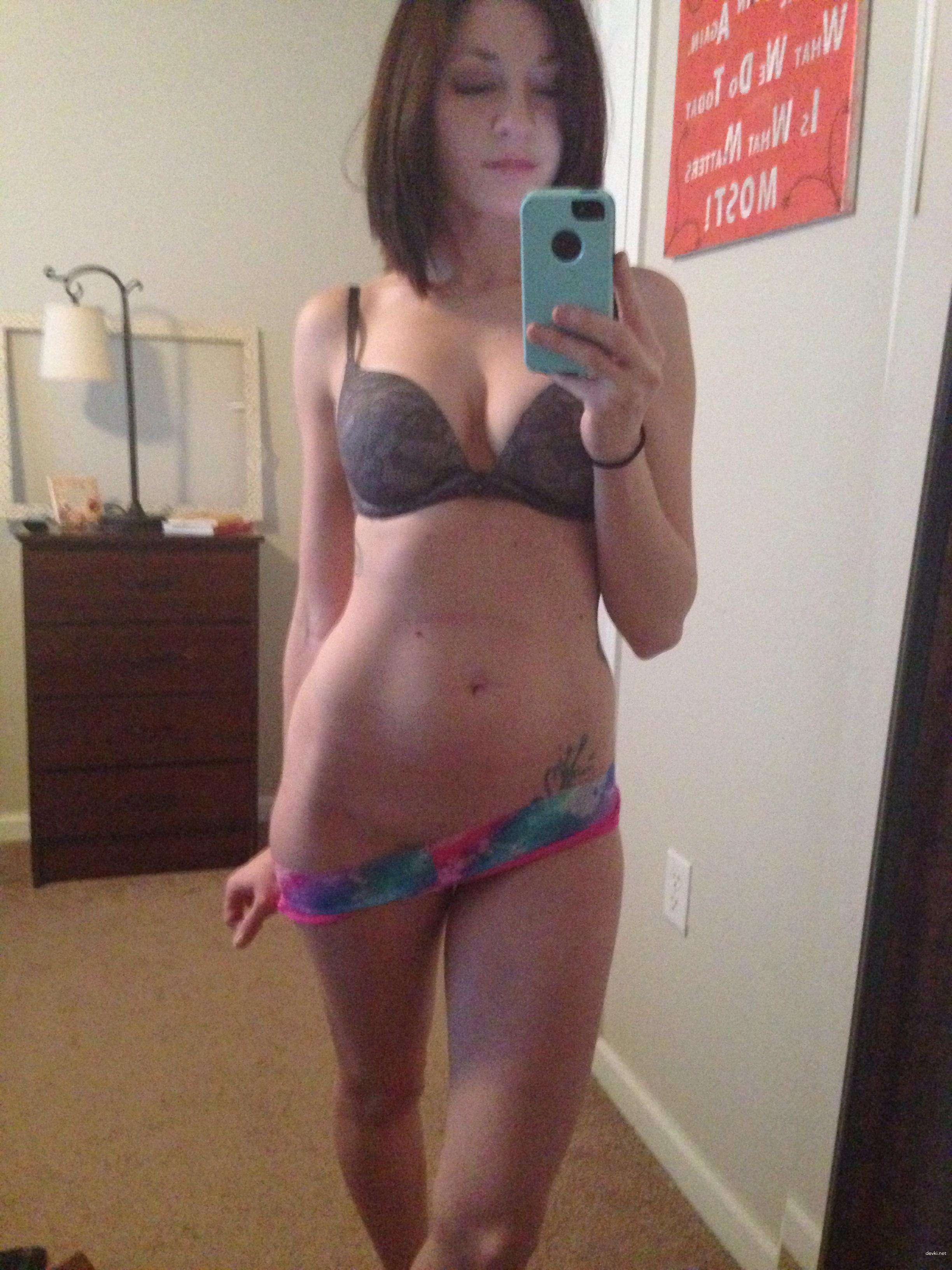 Naked Brunette Amateur Exposed (Part 3) - Uncensored Photos