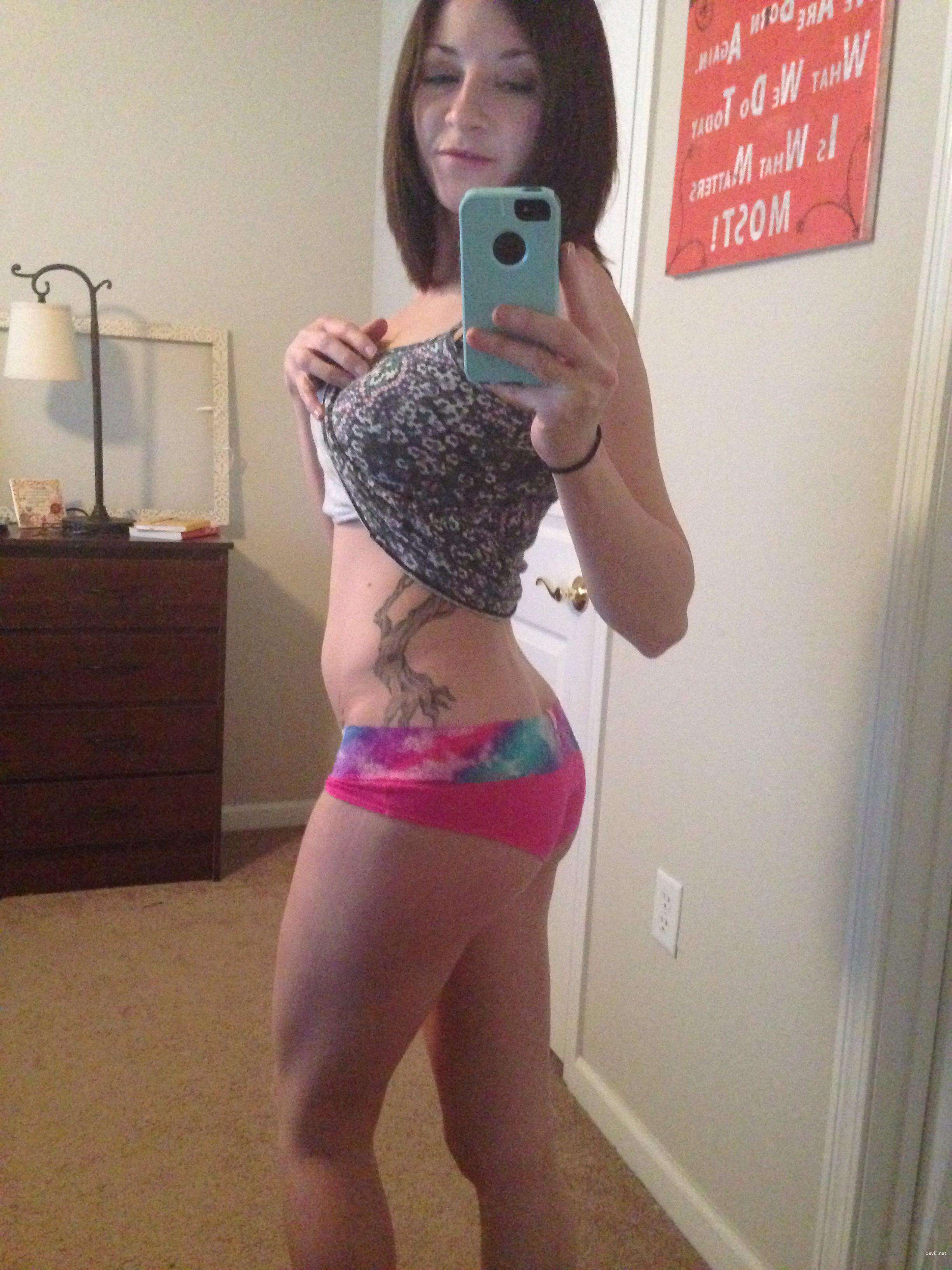 Naked Brunette Amateur Exposed (Part 3) - Uncensored Photos