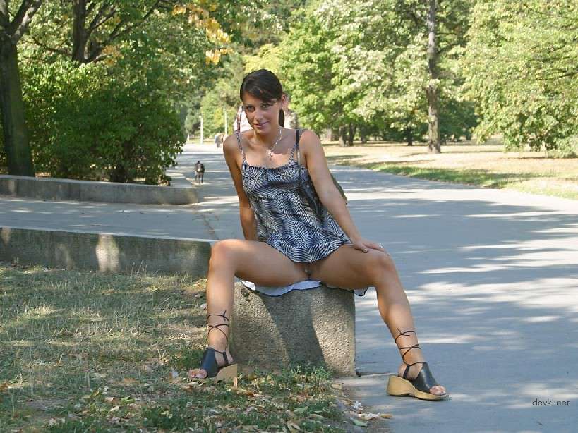 Naked Chick Struts Through City - Explicit Amateur Nude Photo Shoot