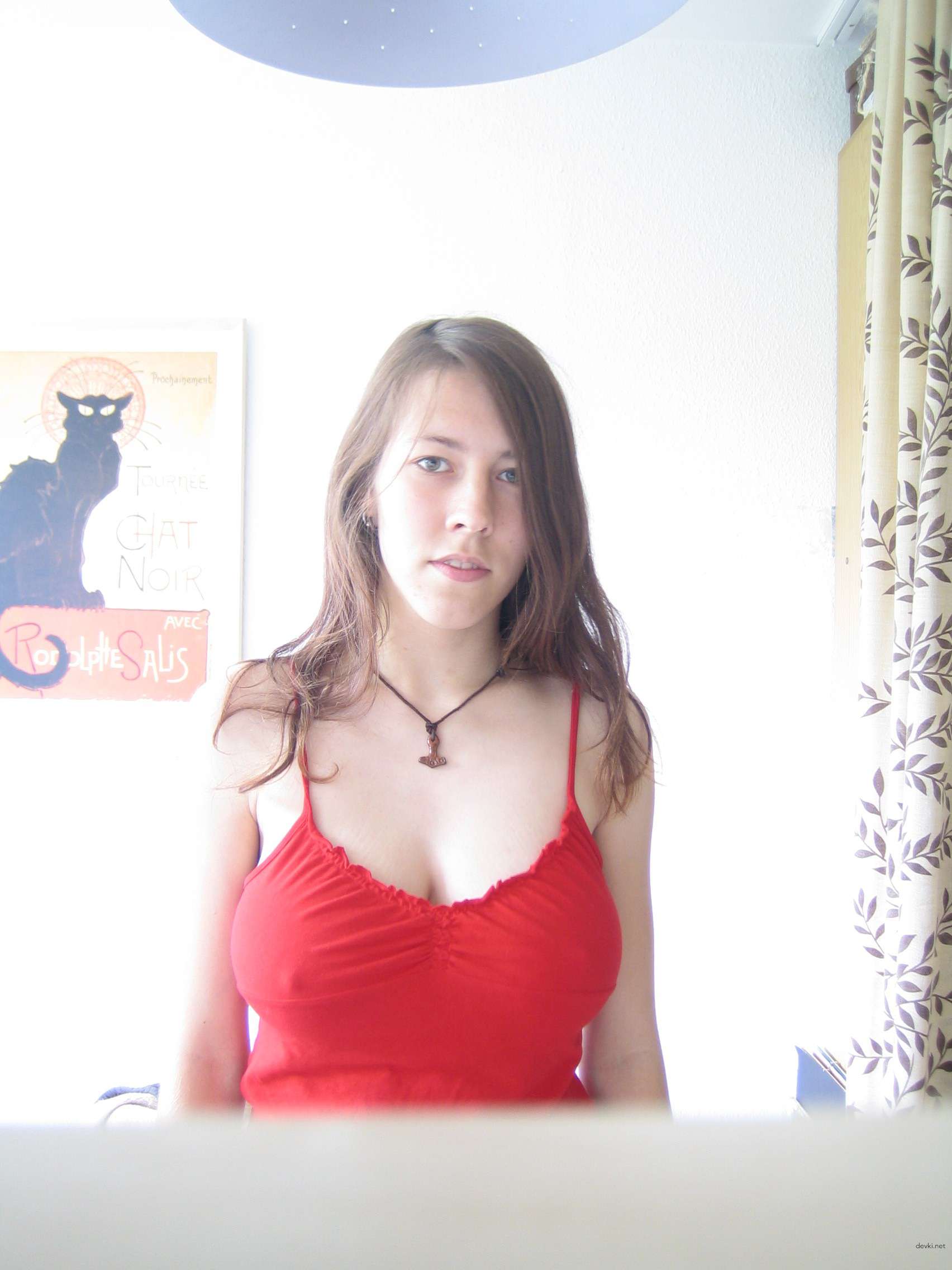 Big Breasted Girl with Piercing: Explicit Amateur Photo