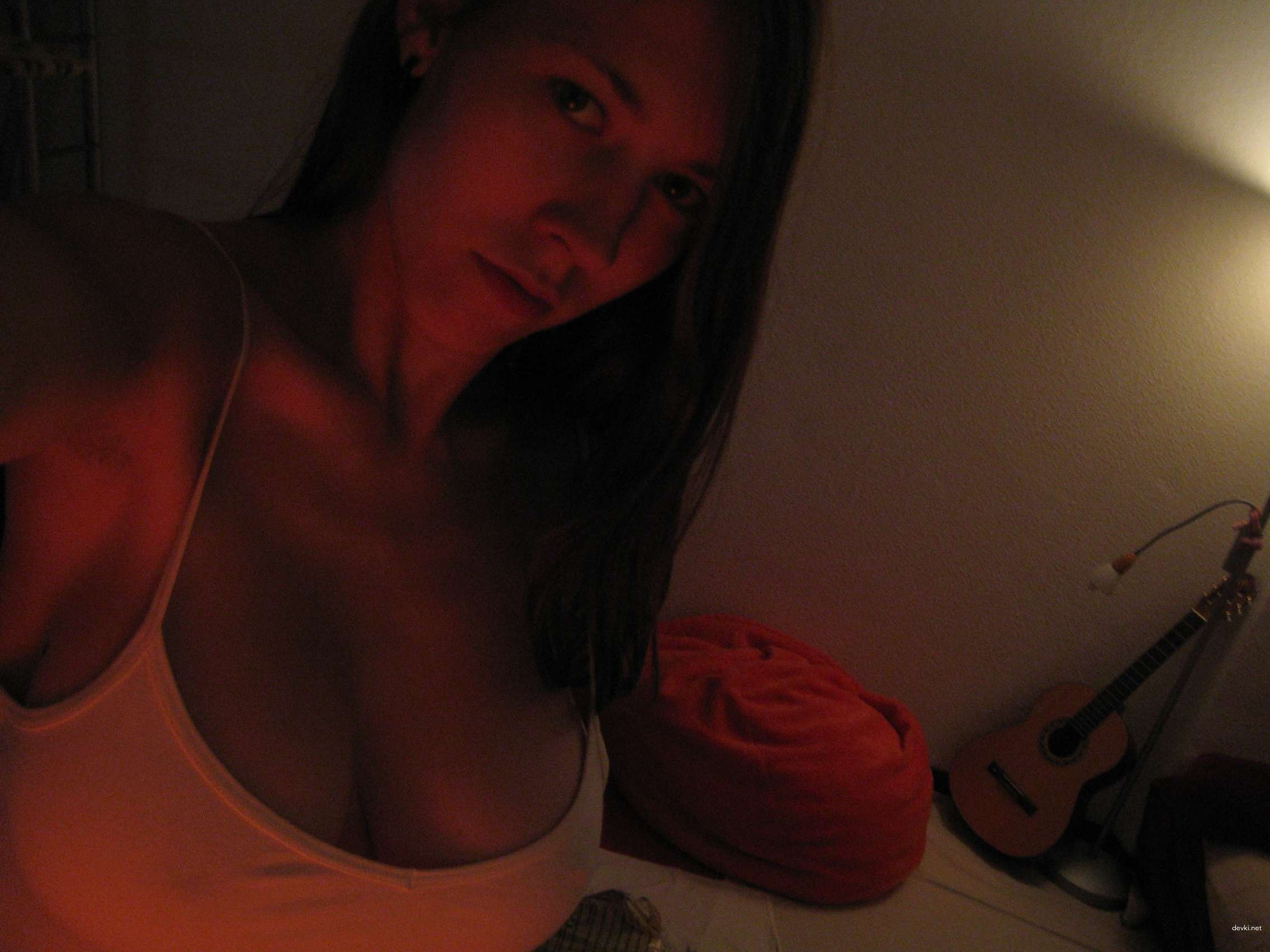 Big Breasted Girl with Piercing: Explicit Amateur Photo