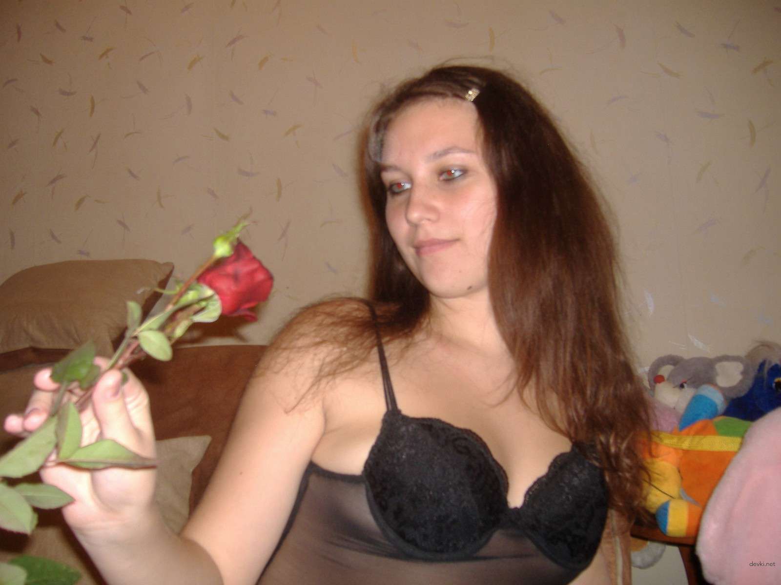 Explicit Amateur Photo: Pussy with Rose - Hot and Sexy Close-Up Shot