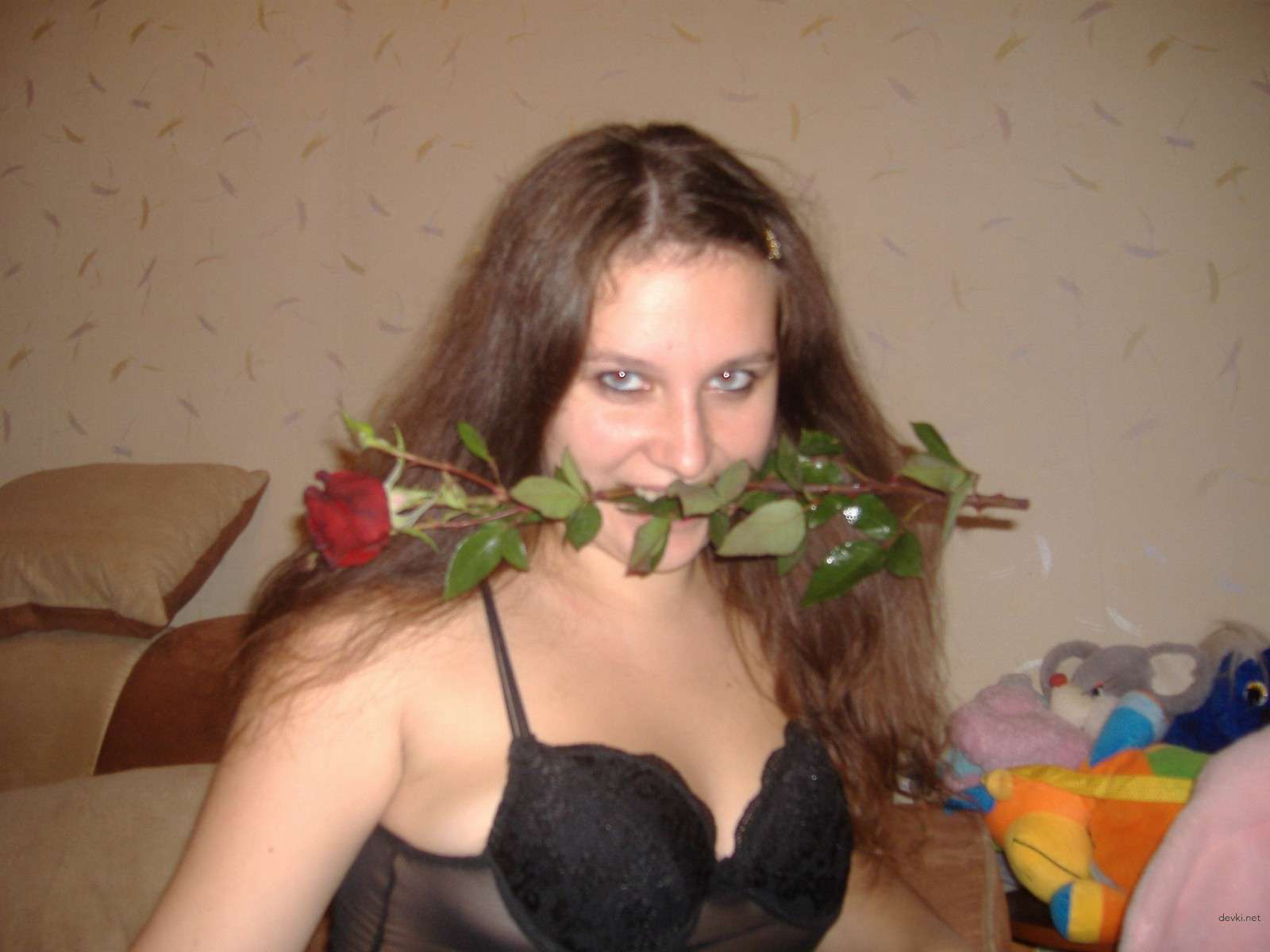 Explicit Amateur Photo: Pussy with Rose - Hot and Sexy Close-Up Shot