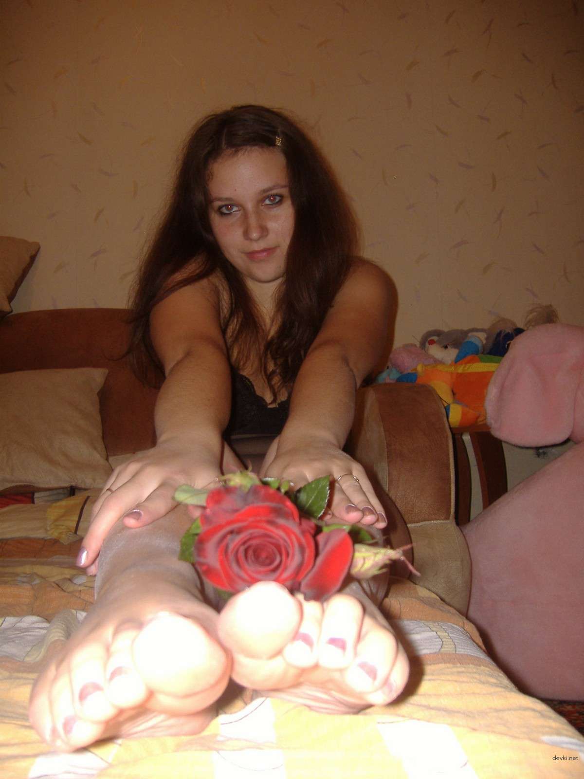 Explicit Amateur Photo: Pussy with Rose - Hot and Sexy Close-Up Shot