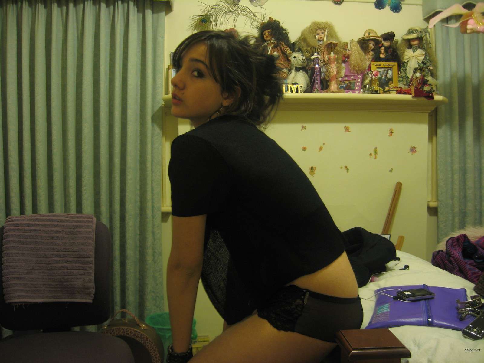 Hot Amateur Girl with Face Paint Showing Off - Explicit Photo