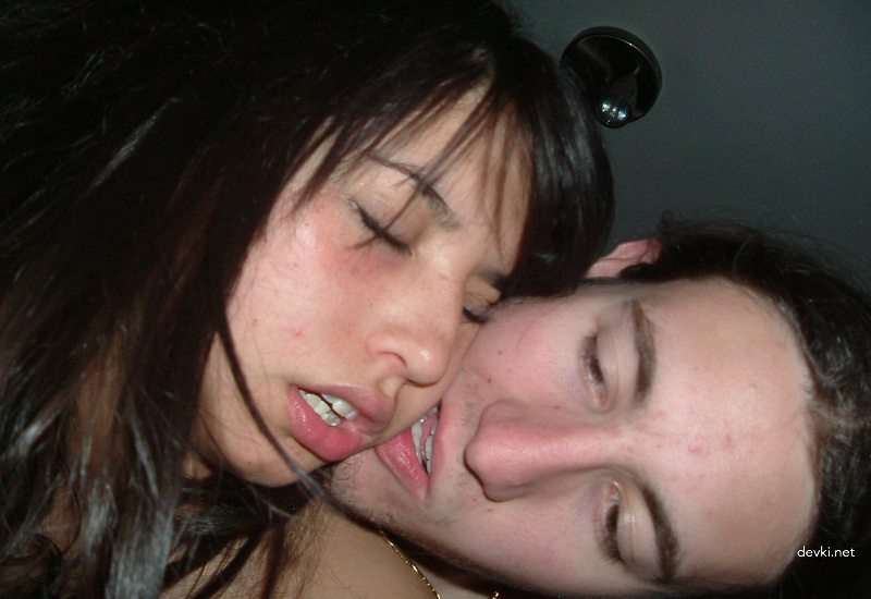 Naked Brunette with Hairy Pussy Exposed in Explicit Porn Photo