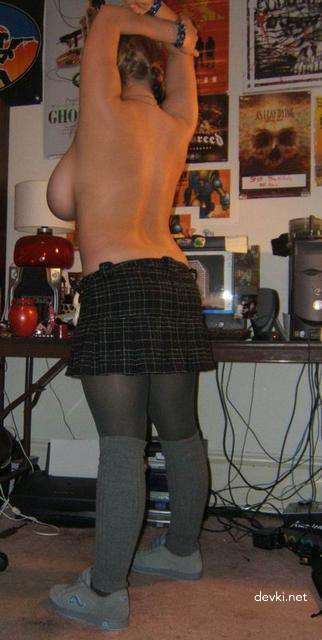 Sexy Girl with Massive Boobs Seductively Poses - Amateur Explicit Photo