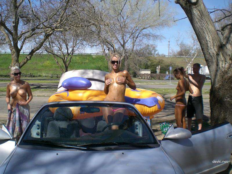 Three Bikini Babes: Explicit Amateur Beach Photo