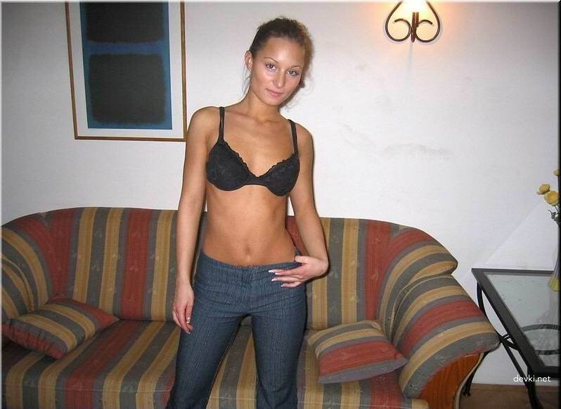 Svelte Blonde Amateur Poses Explicitly on Couch for Provocative Photoshoot