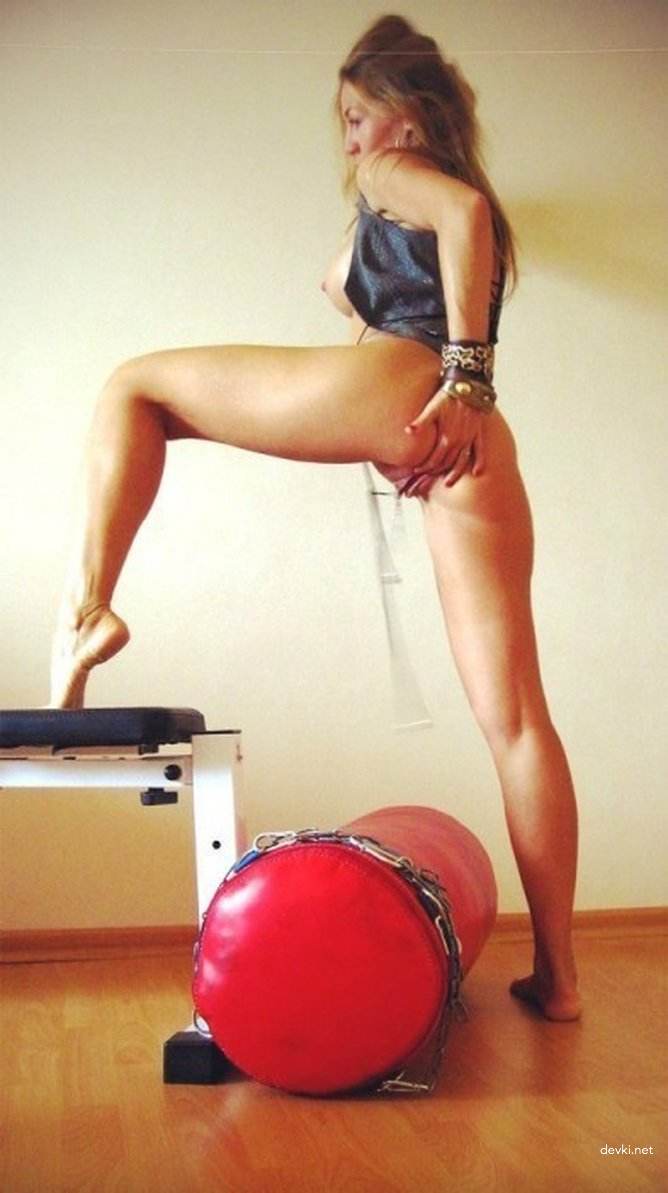 Athlete strips off panties and masturbates