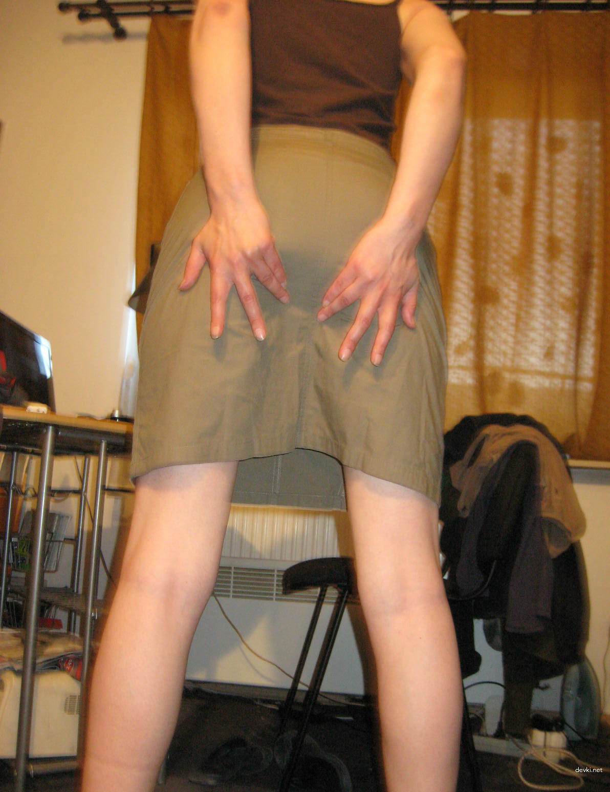 Woman Explicitly Shows What's Under Her Skirt in Amateur Photo