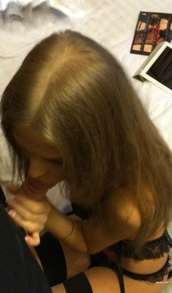 Skinny Cutie Sucks Dick - Hot Babe Giving Blowjob in Explicit Porn Photo