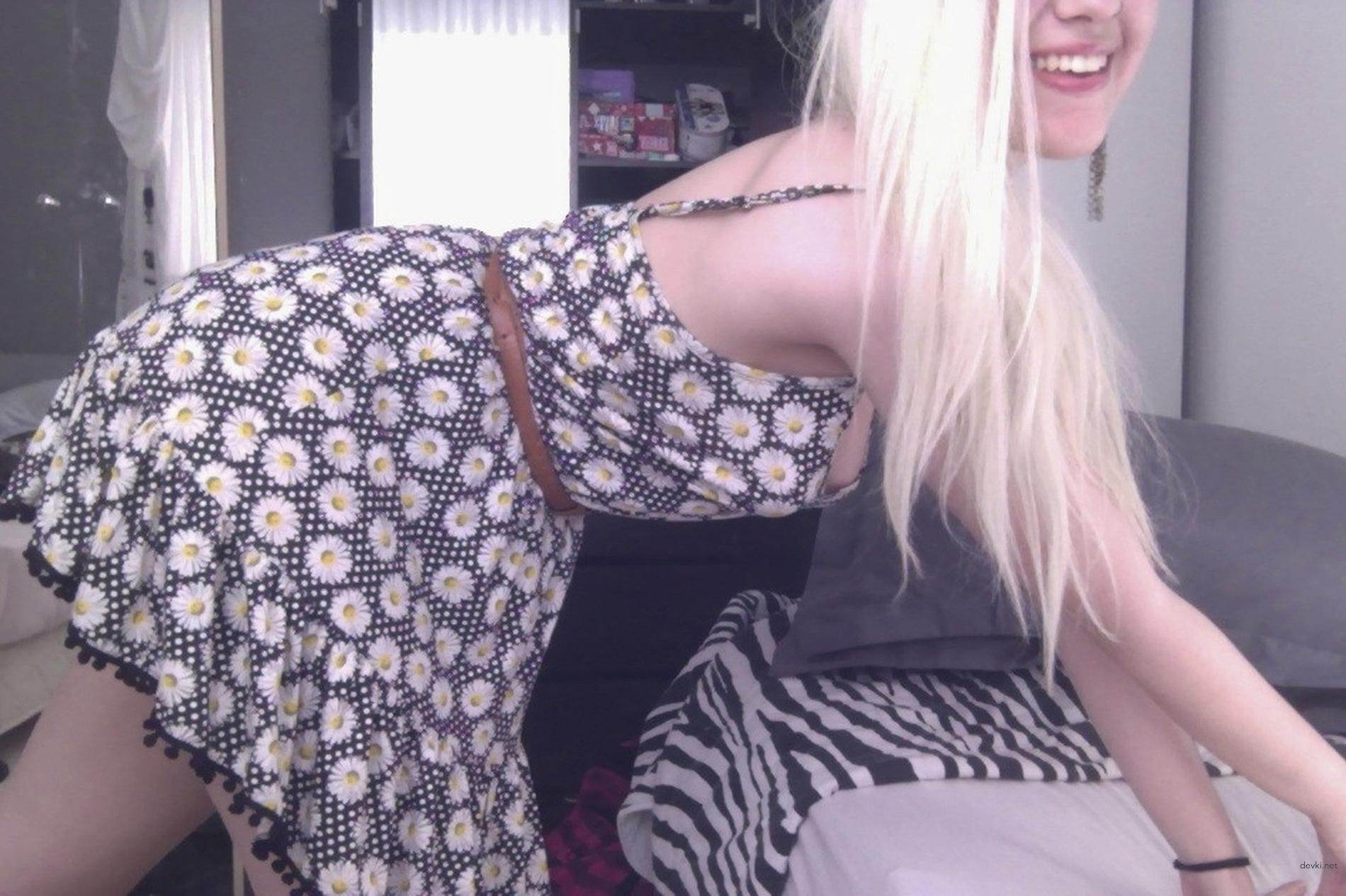 Shy Blonde Amateur Strips Panties - Explicit Photo Shoot