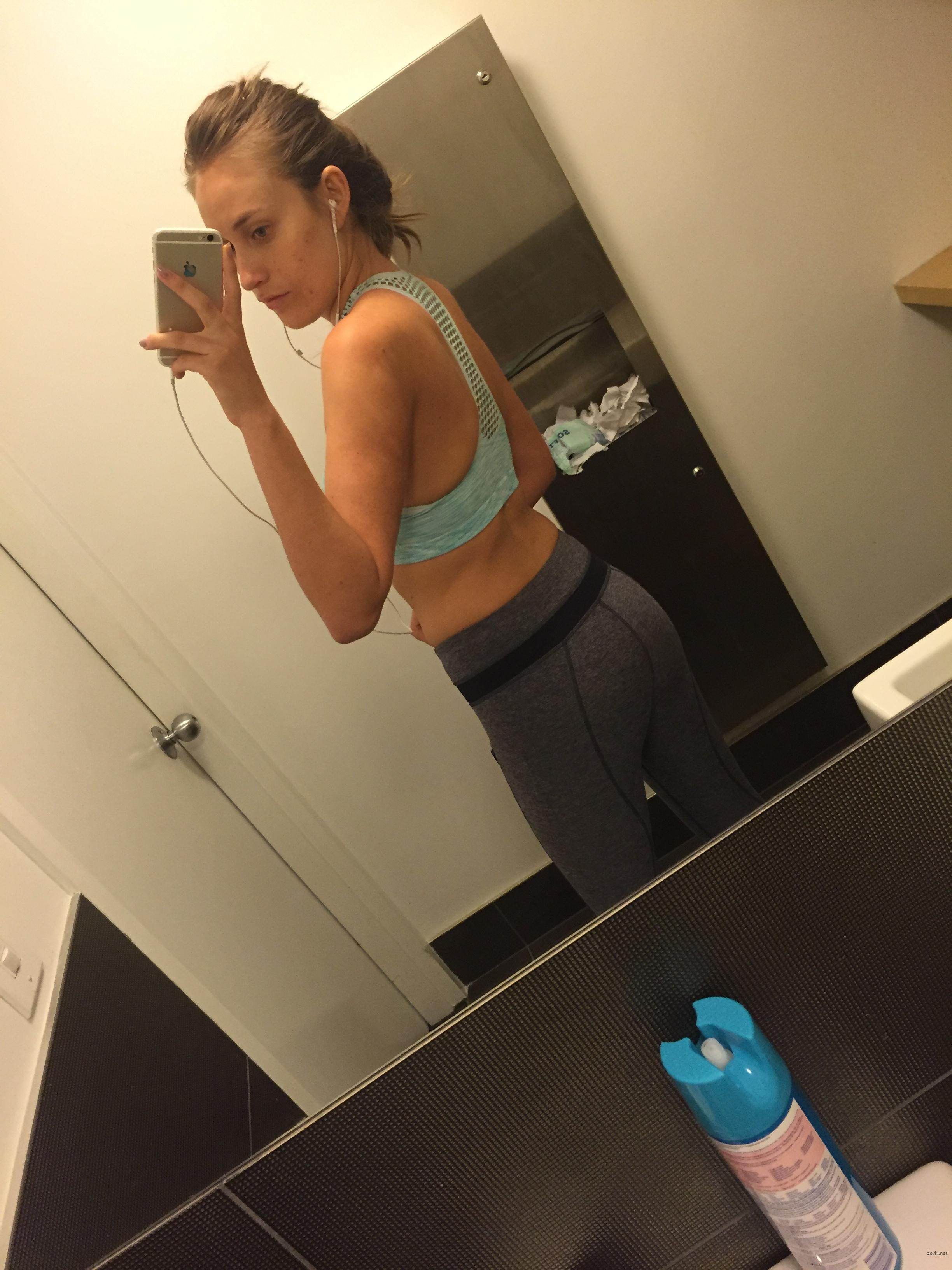 Explicit Amateur Selfie of Slim Brunette - Erotic and Seductive Photo