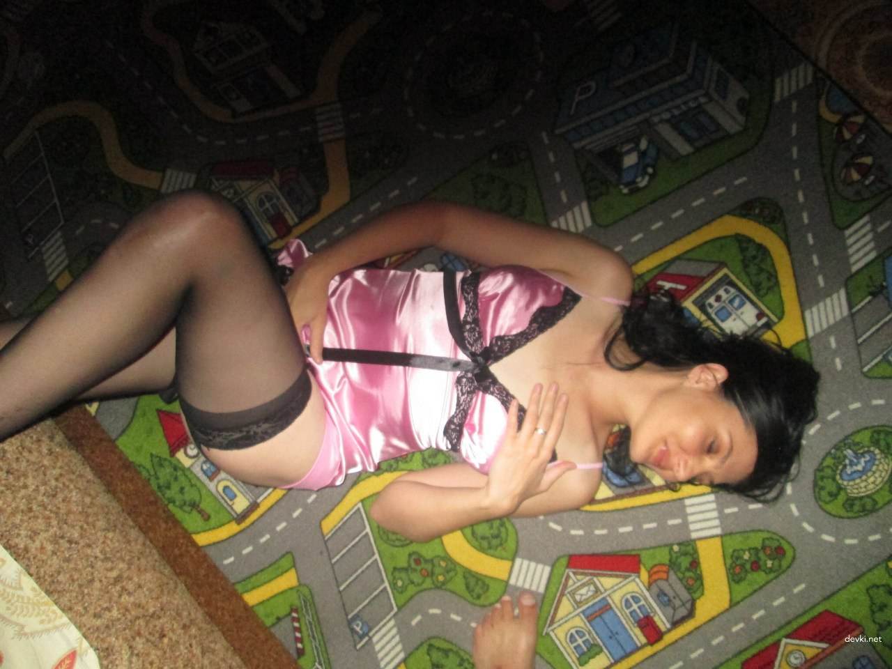 Private Nude Brunette in Stockings Amateur Photo: Explicit and Bold Shot