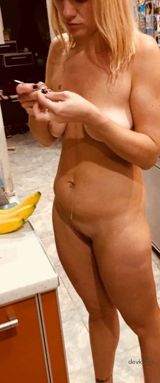 Young Wife Nude in Bed: Explicit Amateur Bedroom Photo
