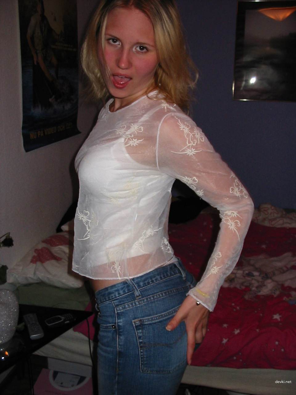 Seductive Blonde Sucks Cock - Explicit Blowjob Porn Pic