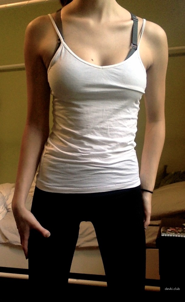 Slender with Big Boobs: Explicit Amateur Photo