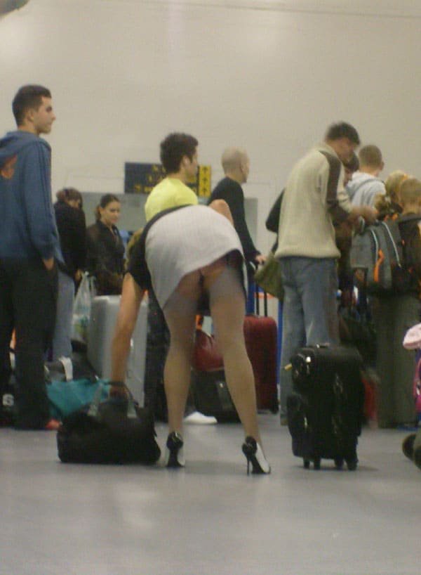 Airport Babes Nude: Explicit Amateur Girls Stripping in Public