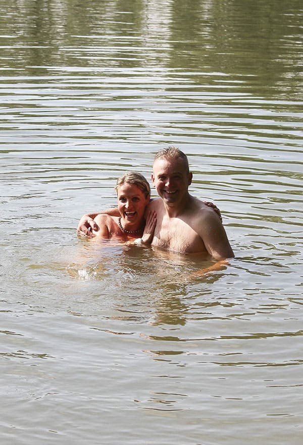 Topless Fun: Naughty Girl Jumping from Tarzan Swing