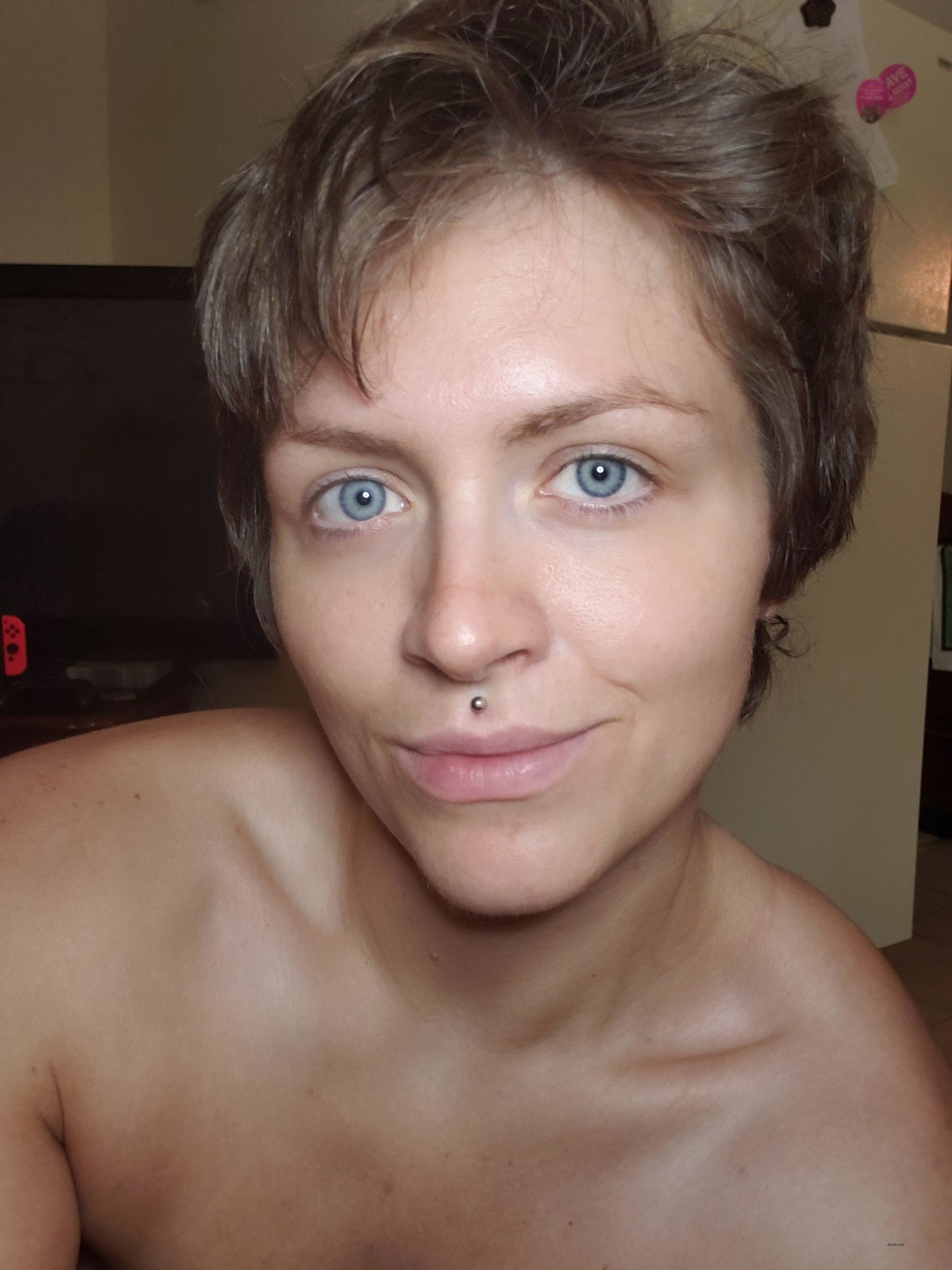 Nude Woman with Piercings Poses Explicitly - Amateur Nude Photo