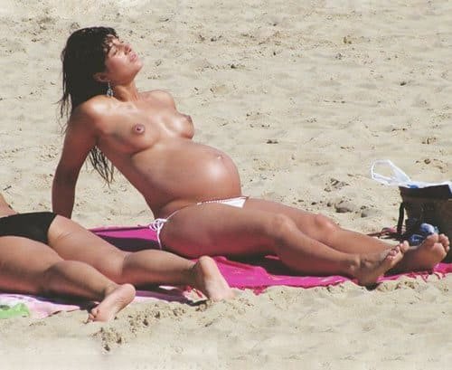 Pregnant Babes on the Beach: Explicit Amateur Photos