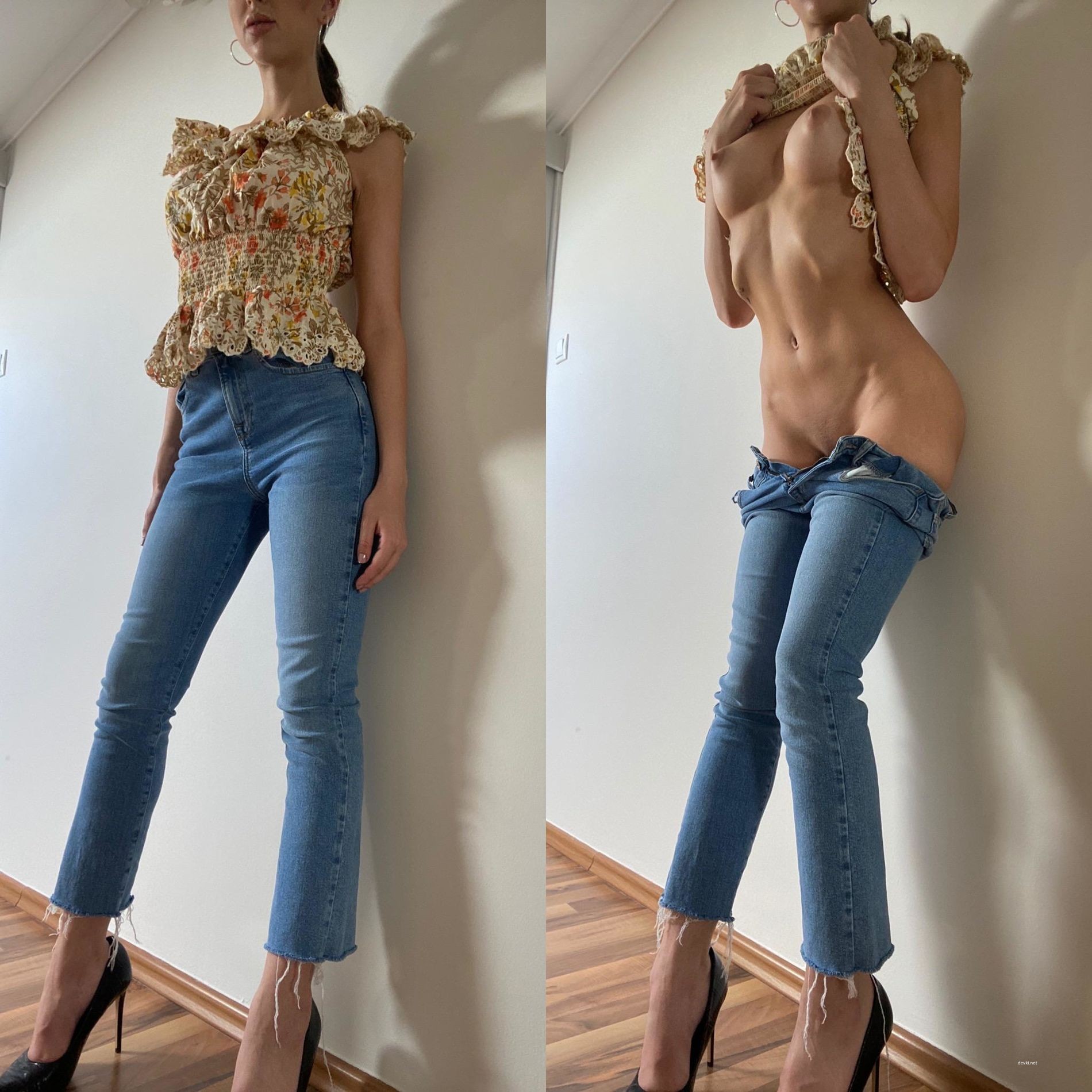 Seductive Skinny Beauty in Amateur Explicit Photo Shoot