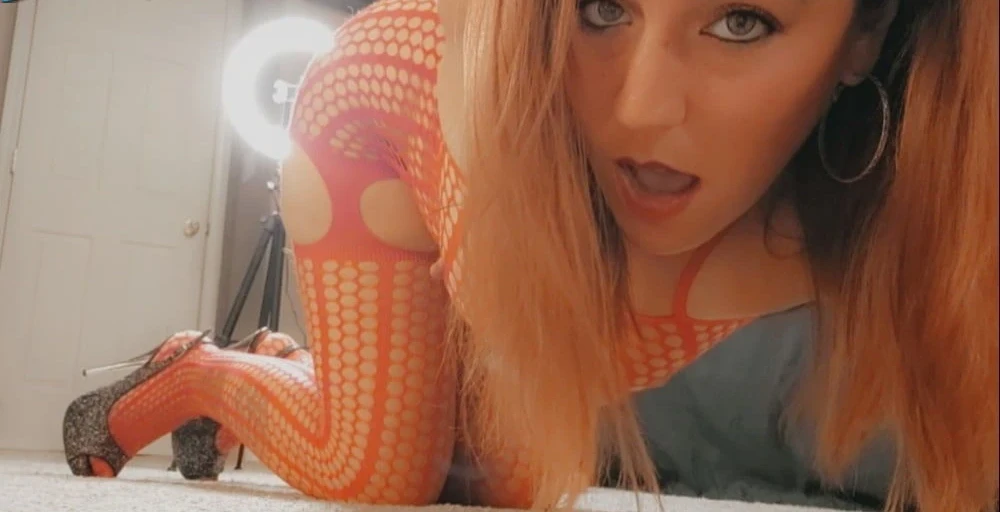Hot Latvian Amateur Irma in Red Sexy Fishnet - Explicit Photos