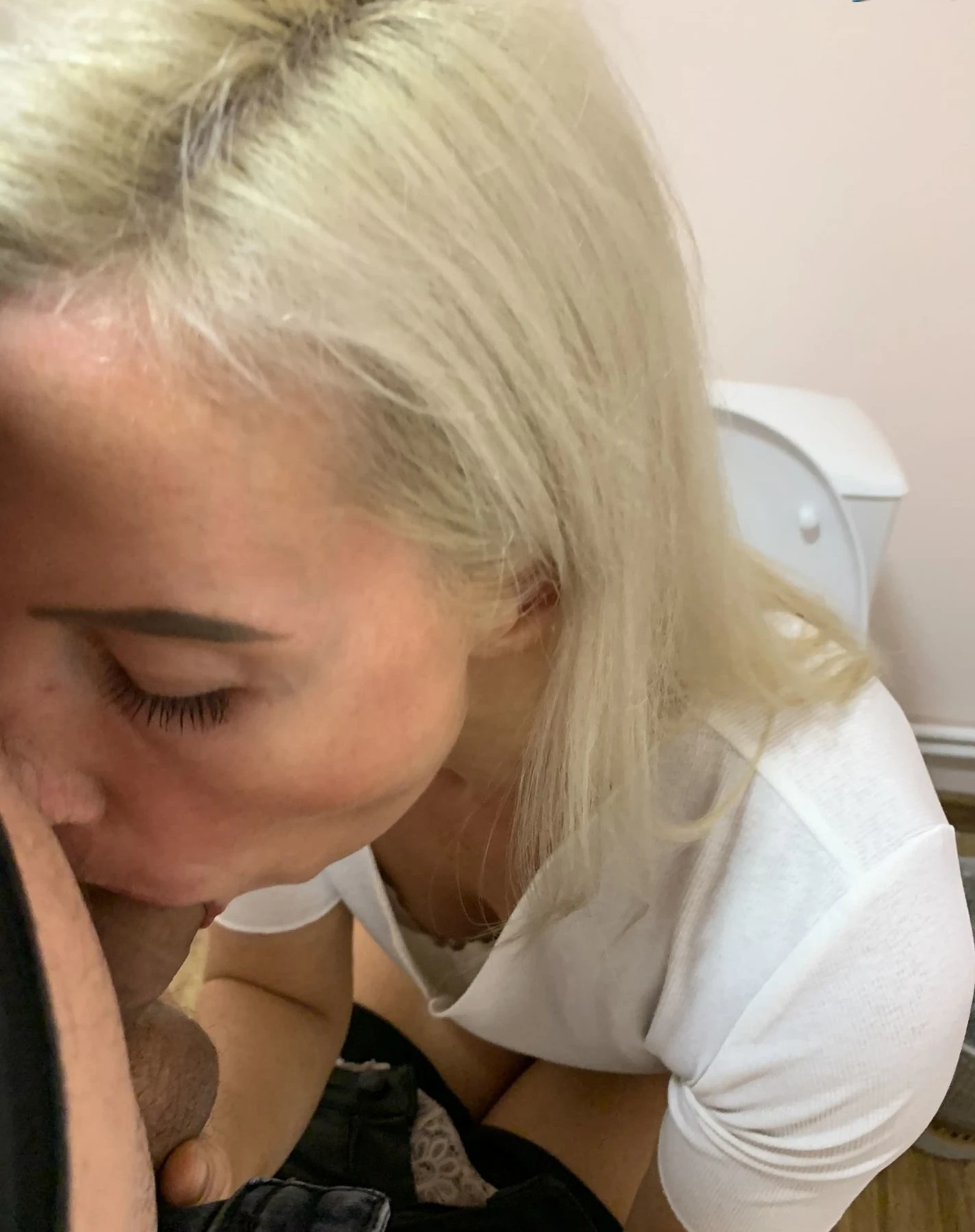 Steamy Bathroom Blowjob - Hot and Wet Oral Sex Encounter
