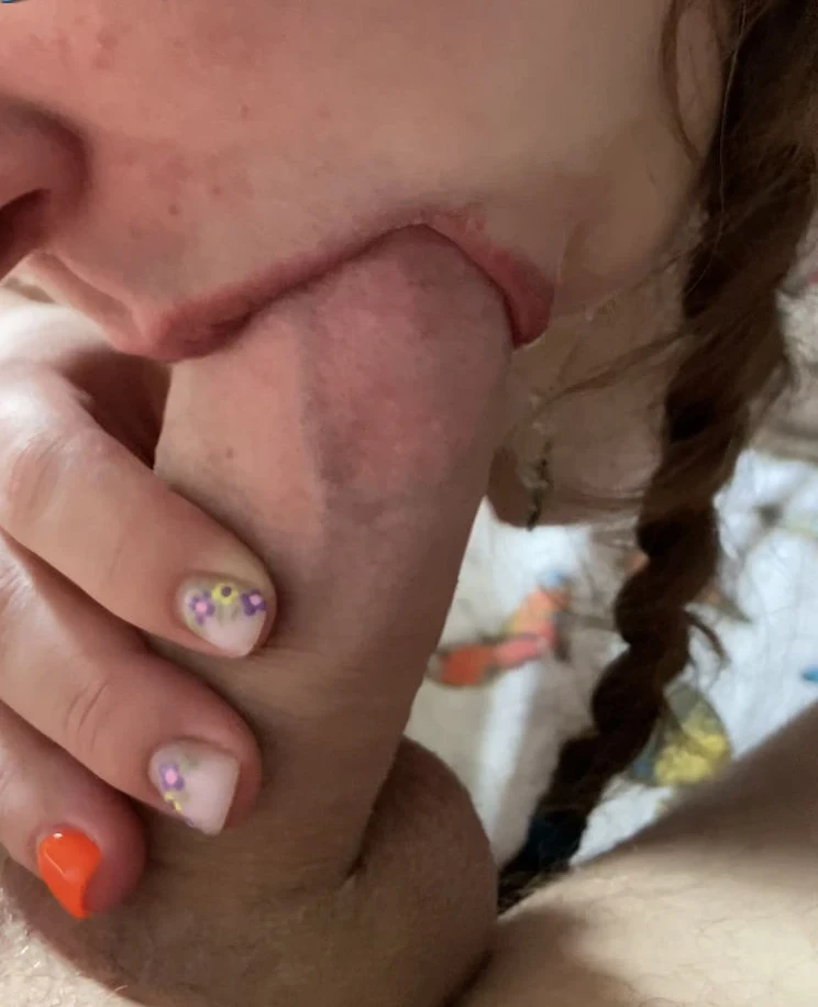 Hot Wife Passionately Caresses My Cock - Intense Blowjob Action