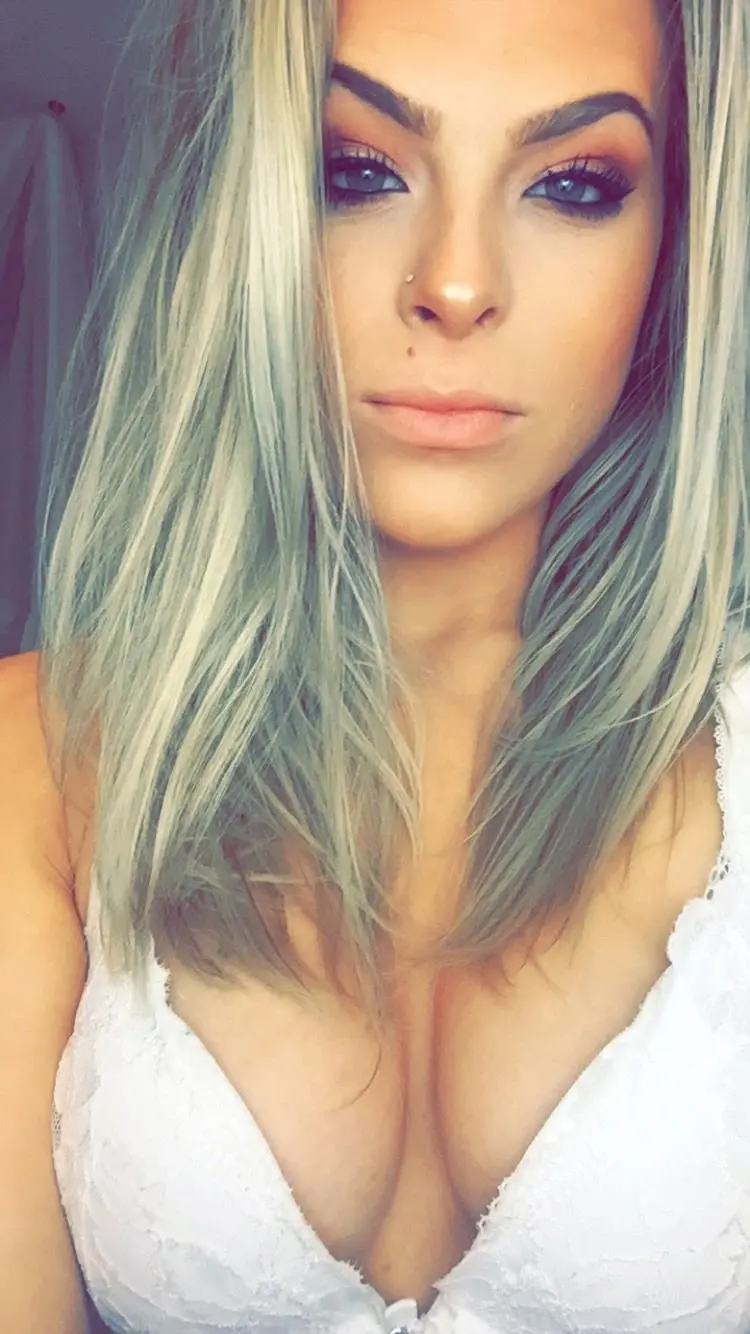 Seductive Blonde flaunts Nude Breasts in Perfect Shape