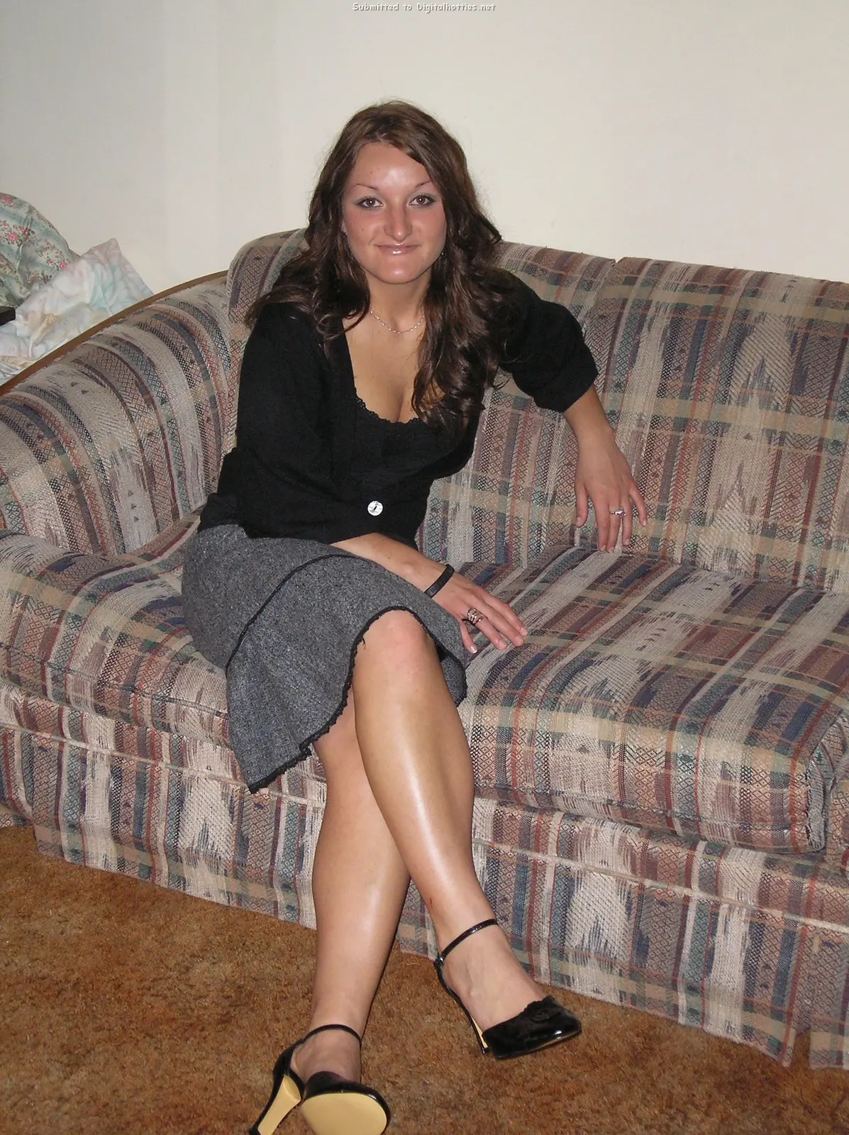 Brunette with Big Ass Poses Pantyless in Explicit Amateur Photo Shoot