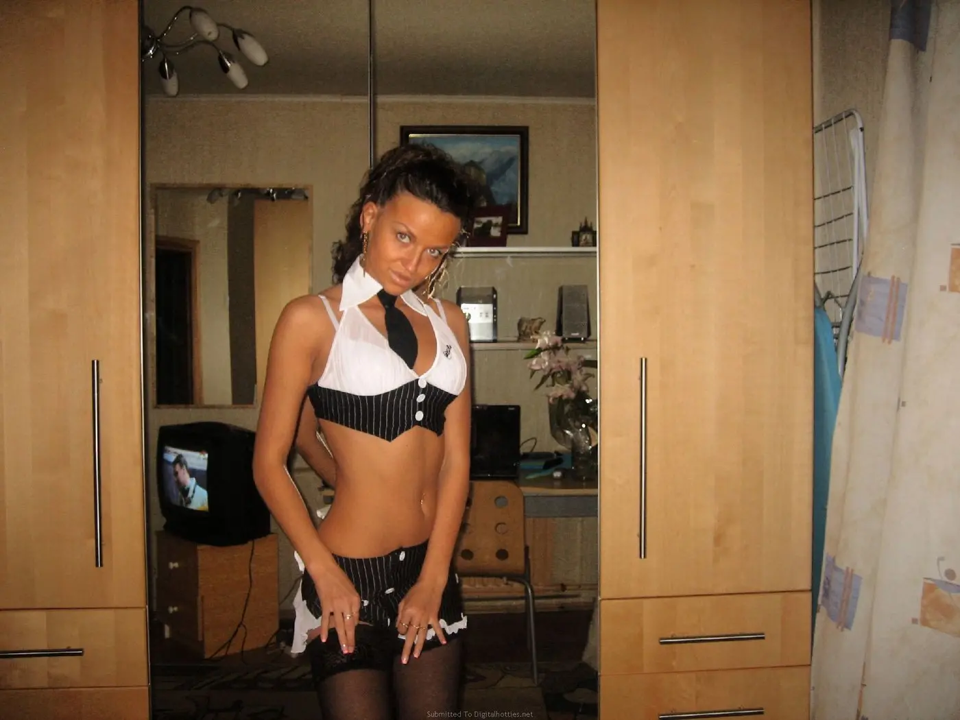 Excited Brunette in Sexy Outfits, Nude Photos: Explicit Amateur Gallery
