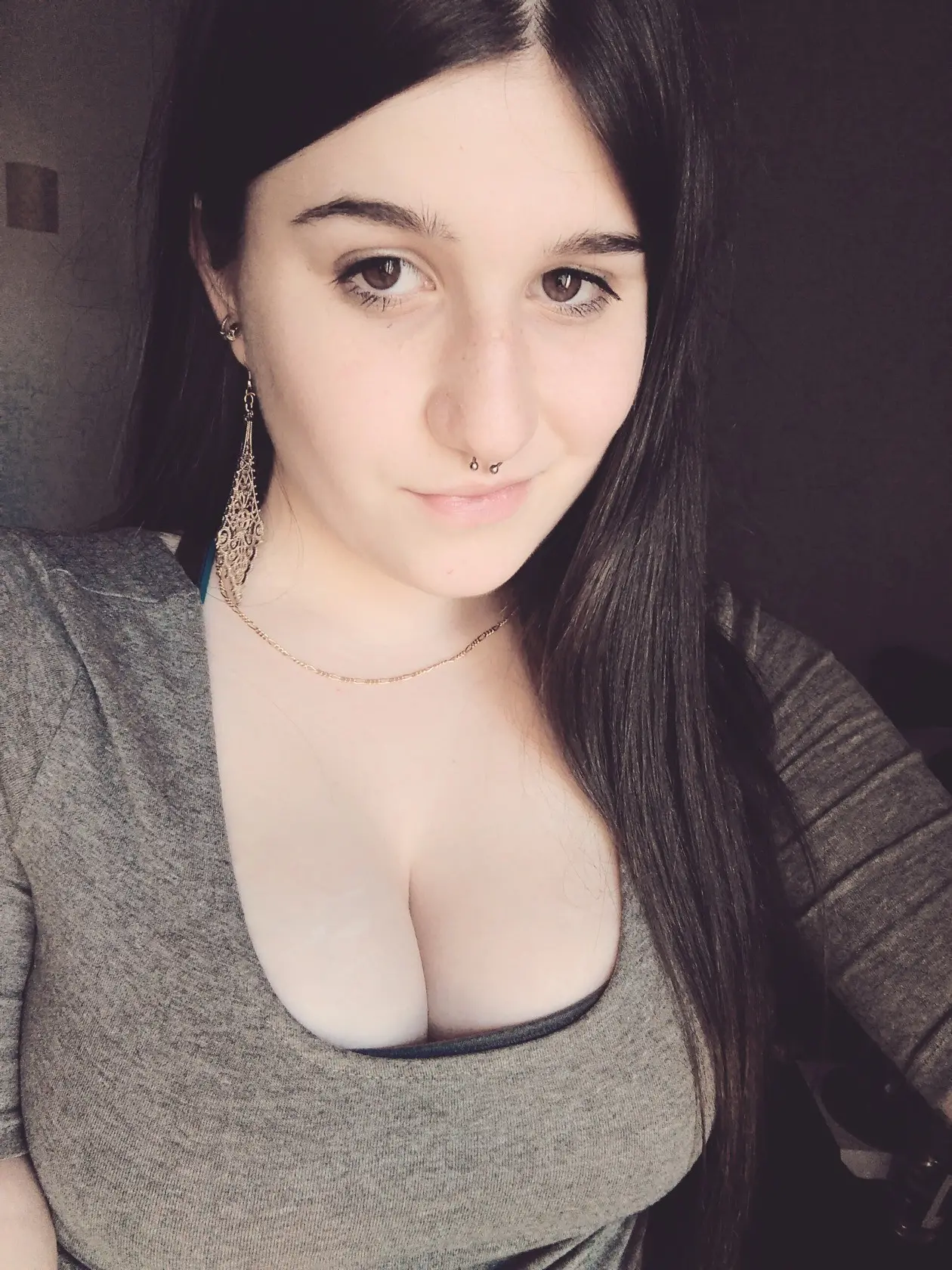 Perfect Brunette with Big Tits Shows Off Her Ideal Pussy for Hot Sex
