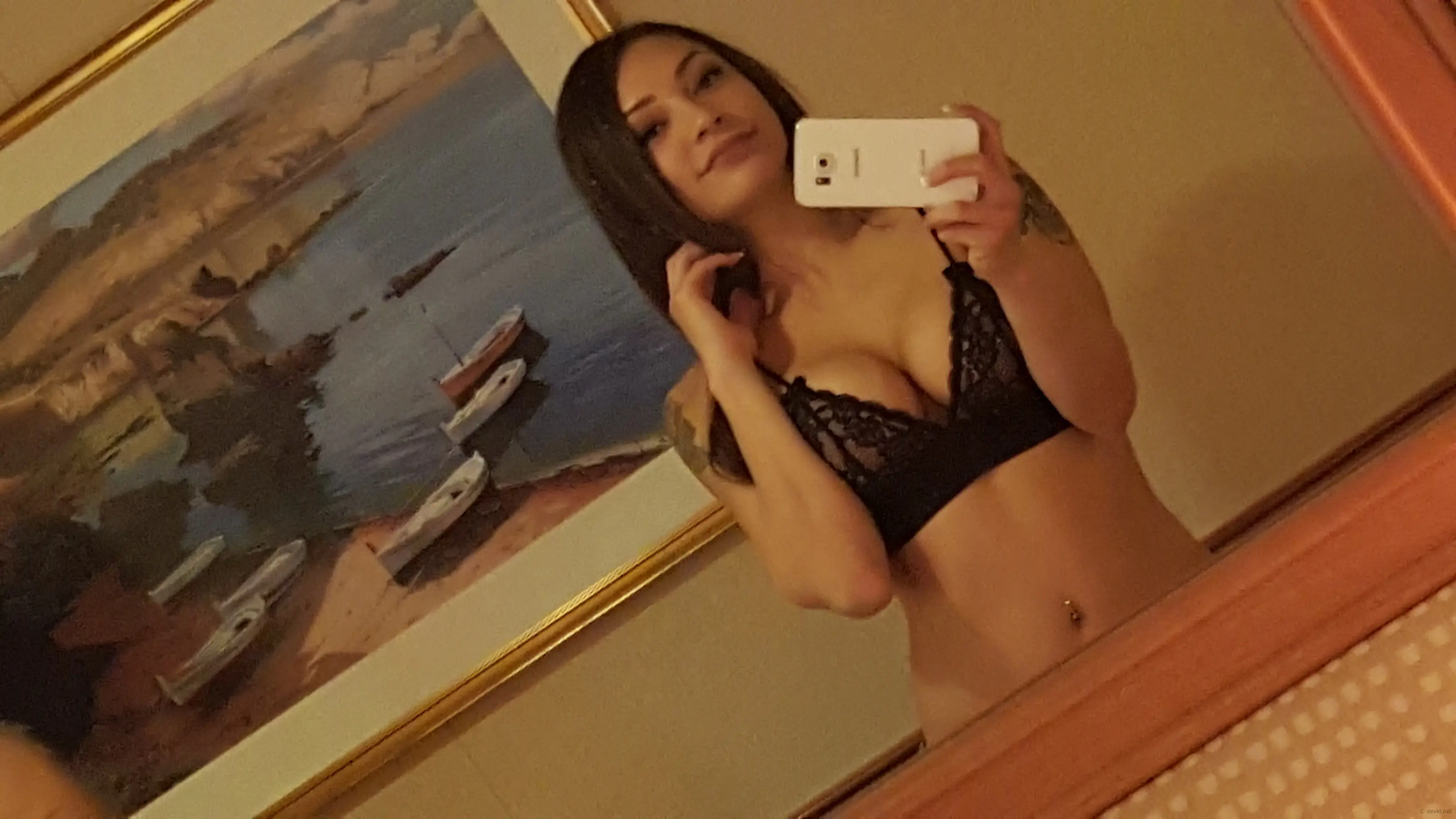 Amateur Brunette with Huge Tits Selfie - Explicit Busty Photo