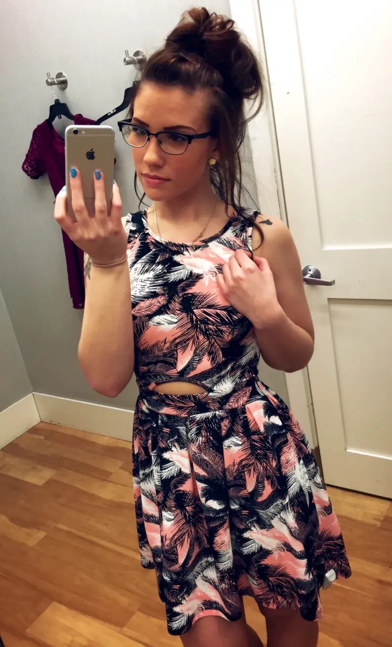 Seductive Girl in Glasses Tempts with Smile - Amateur Explicit Photo